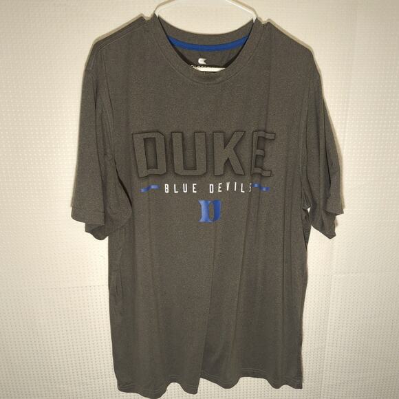 Colosseum Duke Blue Devils Shirt XL Gray Performance Tee NCAA Mens Logo - Picture 1 of 4